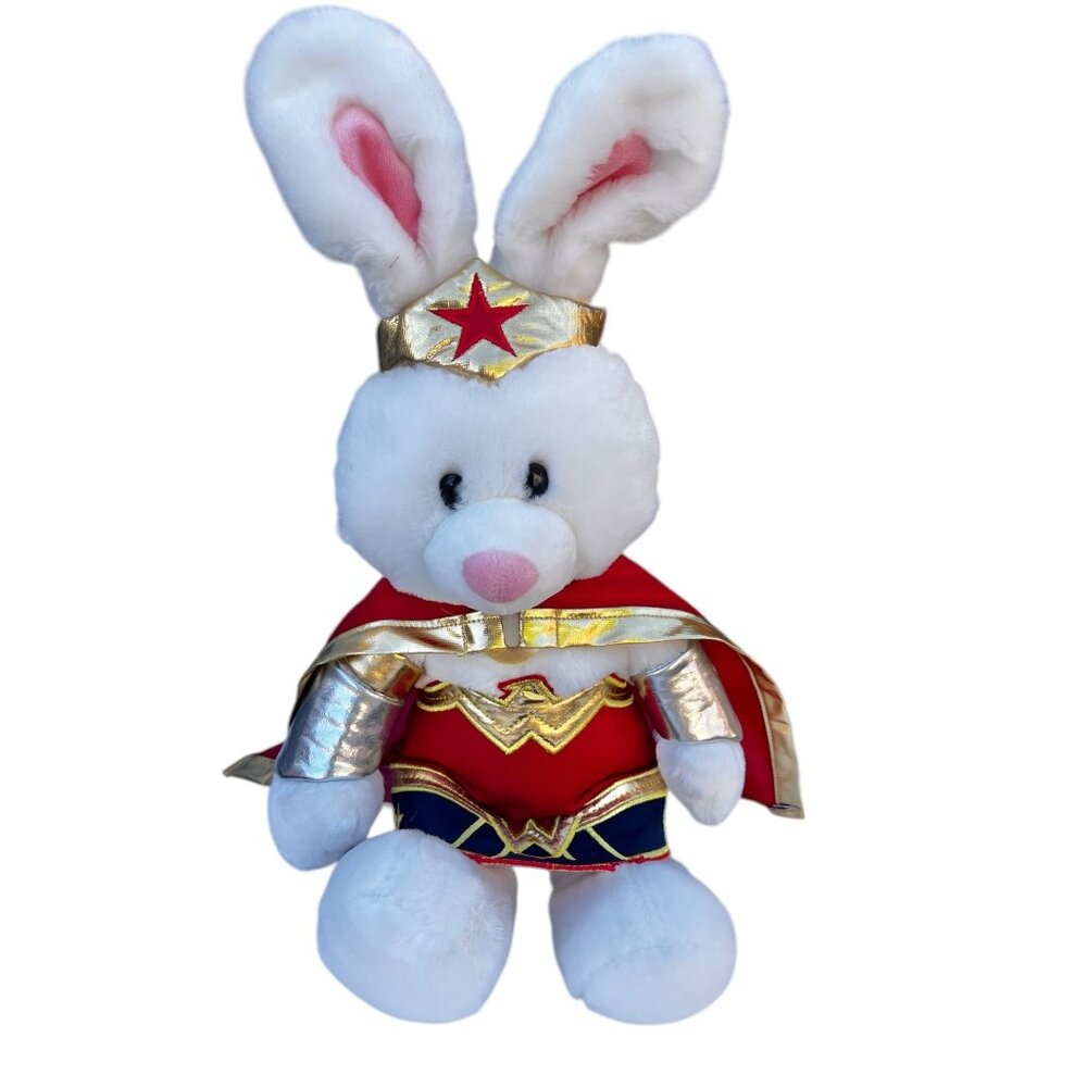 Gund Wonder Woman Bunny Plush Toy Red & Gold Costume 16” Plush Collectors Ed.
